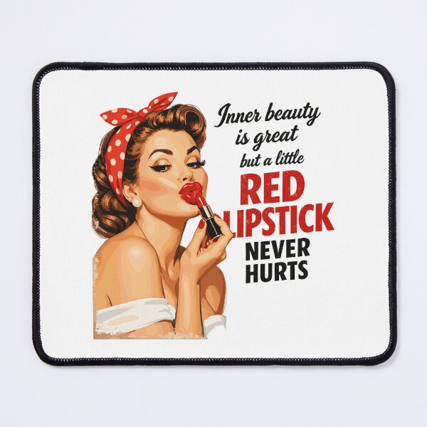 Item preview, Pin-Up Girl Retro Design: Red Lipstick & Saying designed and sold by Pineapple-Tree.