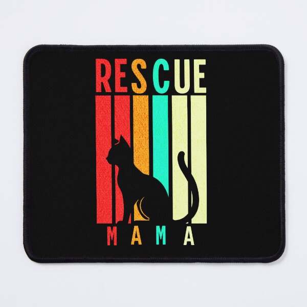 Item preview, Rescue Mama — Retro Cat Rescue Mom Gift Cat Lover Vintage Stripe Design designed and sold by Winarrts.