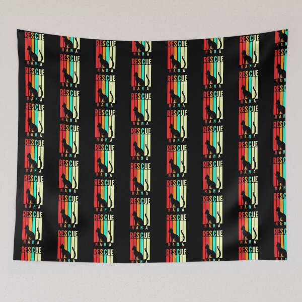 Item preview, Rescue Mama — Retro Cat Rescue Mom Gift Cat Lover Vintage Stripe Design designed and sold by Winarrts.