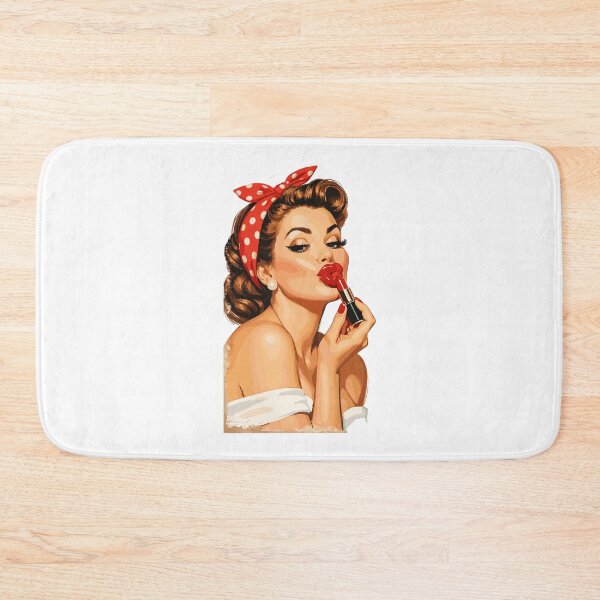 Item preview, Pin-Up Girl Retro Vintage Style: Red kissing lips designed and sold by Pineapple-Tree.