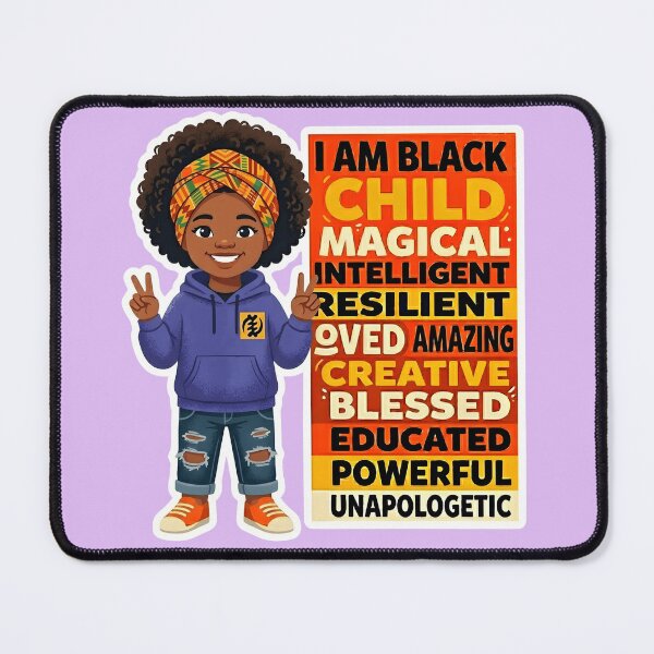 Item preview, I AM BLACK CHILD - Confident Street Style Full Body Design designed and sold by WowDezign.
