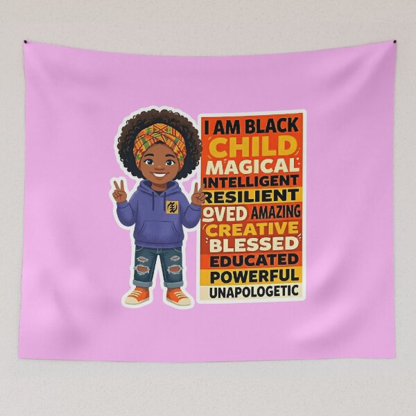 Item preview, I AM BLACK CHILD - Confident Street Style Full Body Design designed and sold by WowDezign.