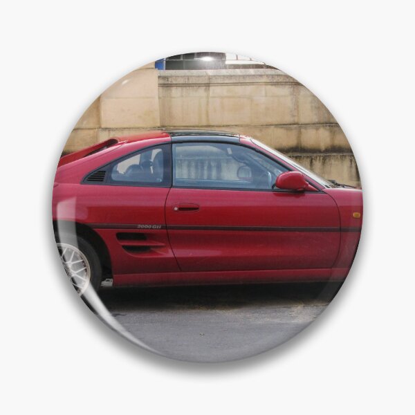 Item preview, Red Sports Coupe Parked On Urban Street Side View With Alloy Wheels And Rear Spoiler designed and sold by Nmallia.