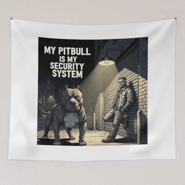 Item preview, My Pitbull My Security System designed and sold by PetJoyPrintsCO.