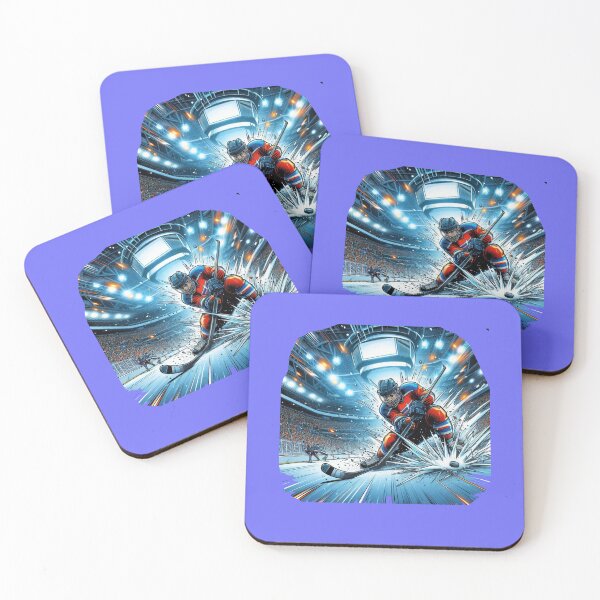 Item preview,  Hockey Goal Explosion – Bold Comic Style 3D Ice Hockey Action Label  designed and sold by PaintMeWorld.