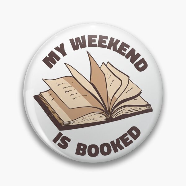 Item preview, My Weekend is Booked - Cozy Bookworm Illustration designed and sold by JossDesign15.