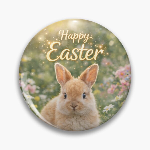 Artikelvorschau, Happy Easter Cute Bunny Spring Flowers Design entworfen und verkauft von LumoraPrints.