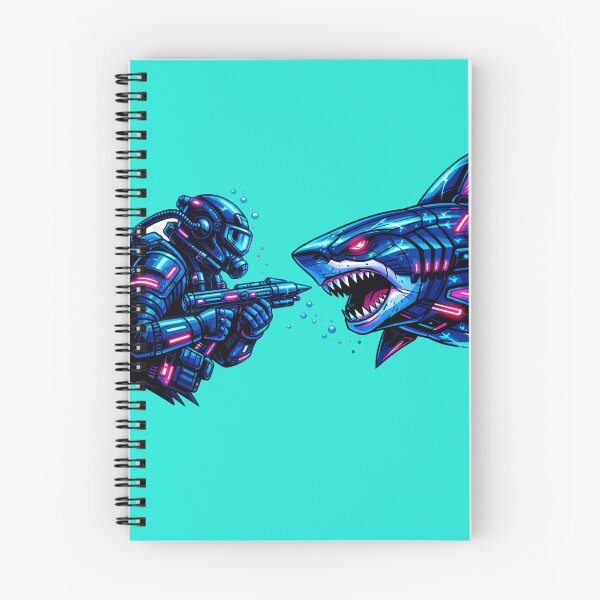 Item preview, Cyberpunk Digital Shark Hunter designed and sold by Thaivi Design.