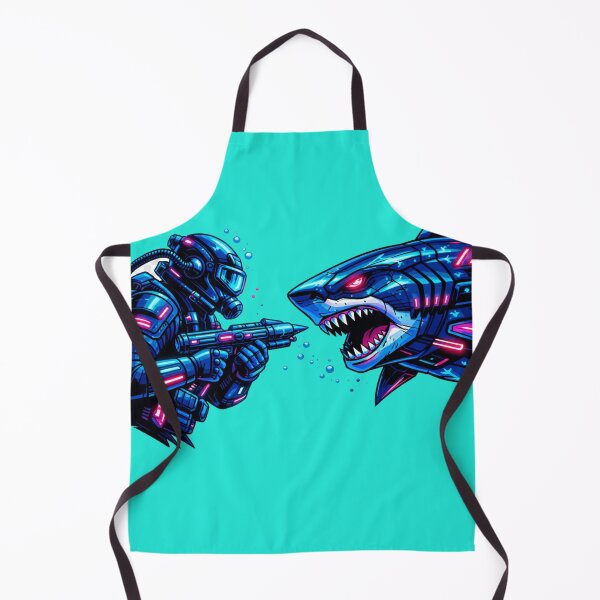 Item preview, Cyberpunk Digital Shark Hunter designed and sold by Thaivi Design.