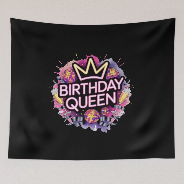 Item preview, Birthday Queen Aesthetic – Cute Birthday Party Graphic designed and sold by artedigital99.