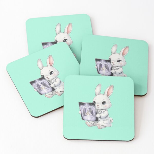 Item preview, Bunny Radiologist with X-Ray – Cute Medical Illustration designed and sold by med-lavender-ee.