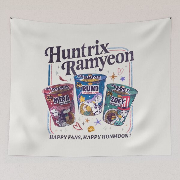 Item preview, Huntrix Ramyeon Shirt, Rumi Mira Zoey K-Pop Demon Hunter Tee designed and sold by Rhastasnixon.