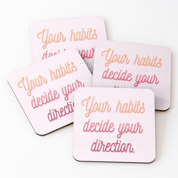 Item preview, Your Habits Decide Your Direction – Motivational Quote Typography designed and sold by StorySeller85.