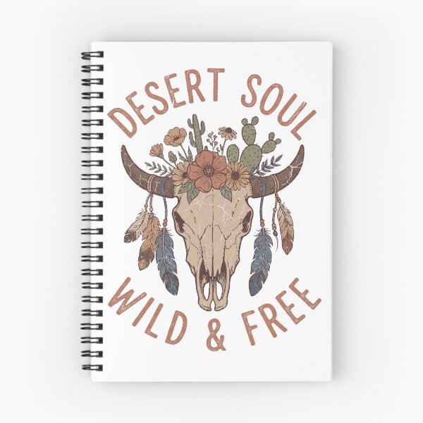 Item preview, Desert Soul Boho Floral Cow Skull Western Graphic designed and sold by world_iteration.