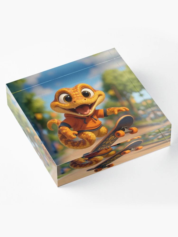 Thumbnail 4 von 5, Acrylblock, Netzpython designt und verkauft von Sillytoe.