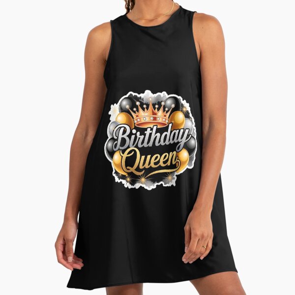 queen birthday dress Birthday Crown Queen Oversized Sequin T-Shirt Dress