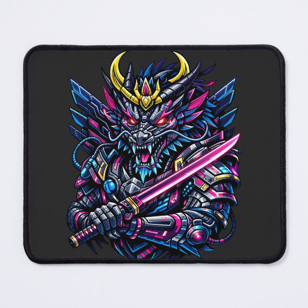 Item preview, Neon Tech Samurai Dragon Warrior designed and sold by Thaivi Design.