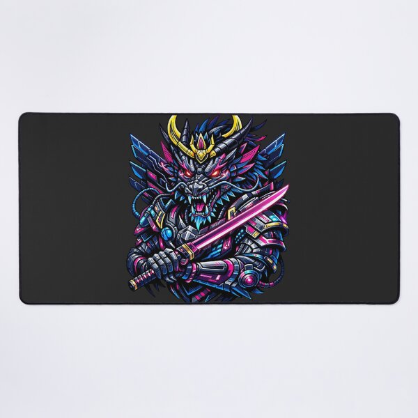 Item preview, Neon Tech Samurai Dragon Warrior designed and sold by Thaivi Design.