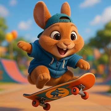 Artwork thumbnail, Skater Rex Rabbit by Sillytoe