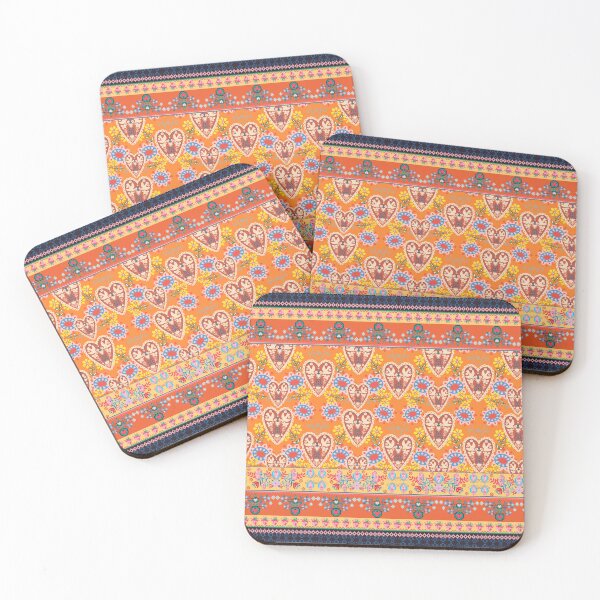 Item preview, Polish Folk art flowers stripes  designed and sold by FatBirdie.
