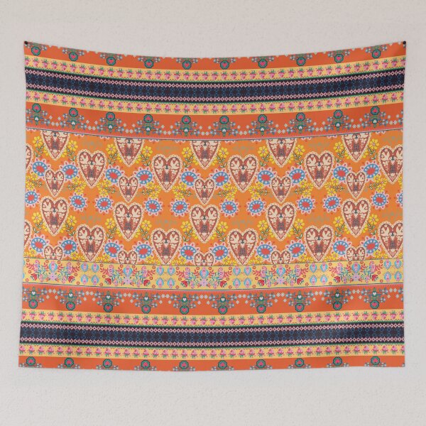 Item preview, Polish Folk art flowers stripes  designed and sold by FatBirdie.