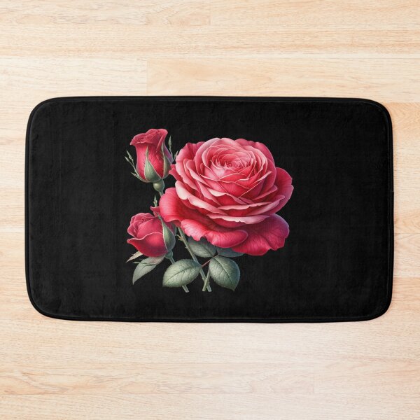 Item preview, Red Rose Floral Illustration – Romantic Flower Design designed and sold by artedigital99.