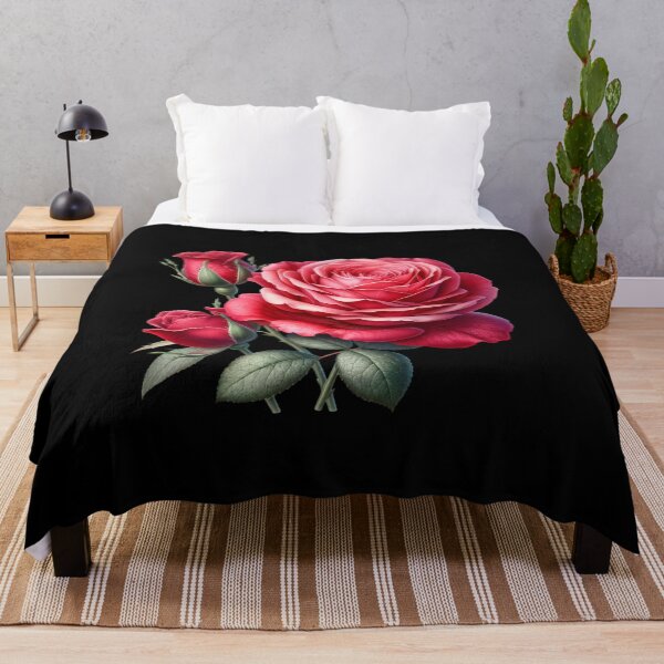 Item preview, Red Rose Floral Illustration – Romantic Flower Design designed and sold by artedigital99.