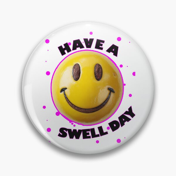 Item preview, Have a Swell Day – Retro Smiley Face Positive Vibes Design designed and sold by Ignorant-Artist.