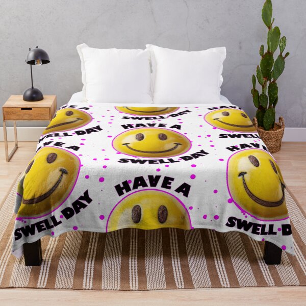 Item preview, Have a Swell Day – Retro Smiley Face Positive Vibes Design designed and sold by Ignorant-Artist.
