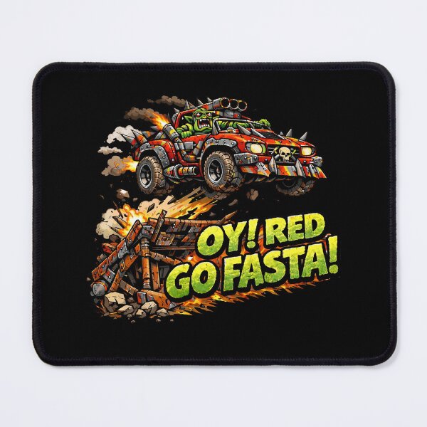 Item preview, OY! RED GO FASTA Ork Racing designed and sold by Forged in the Warp.