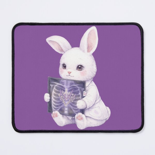 Item preview, Cute Radiology Bunny with X-Ray Film – Medical Illustration designed and sold by med-lavender-ee.