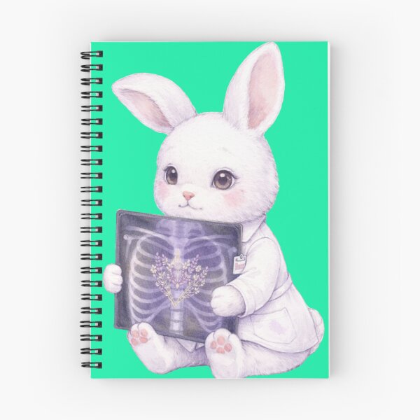 Item preview, Cute Radiology Bunny with X-Ray Film – Medical Illustration designed and sold by med-lavender-ee.