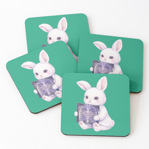Item preview, Cute Radiology Bunny with X-Ray Film – Medical Illustration designed and sold by med-lavender-ee.