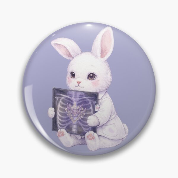Item preview, Cute Radiology Bunny with X-Ray Film – Medical Illustration designed and sold by med-lavender-ee.