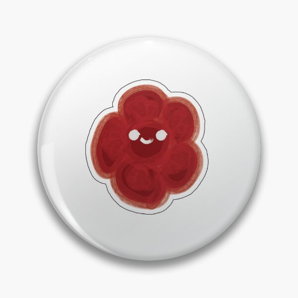 Item preview, red flower handpainted sticker designed and sold by CHIRONDesignerwannabe.