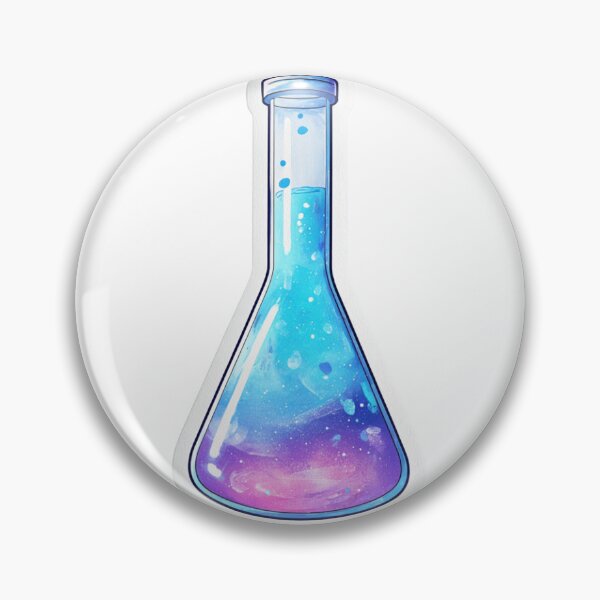 Item preview, Futuristic Lab Flask – Glowing Chemistry Science Aesthetic Sticker designed and sold by GabrielTheMaker.
