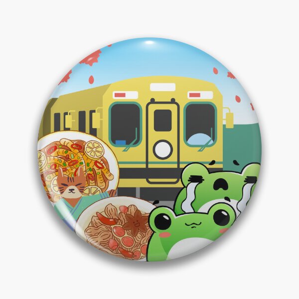 Item preview, Japanese Train Travel with Cat and Frogs designed and sold by Kanniax.