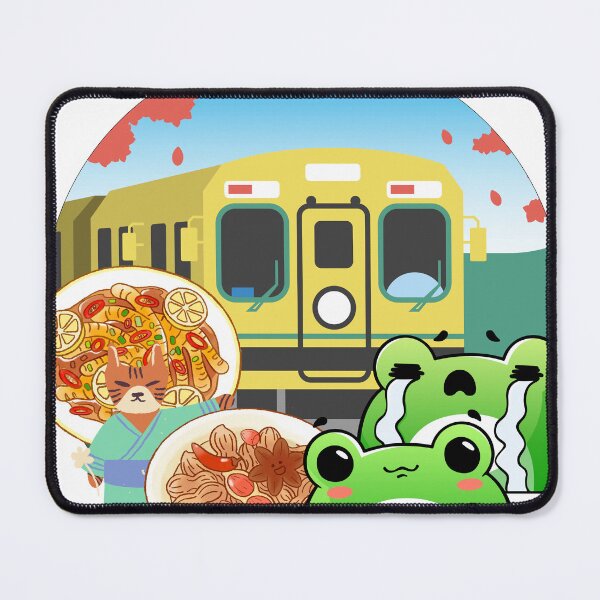 Item preview, Japanese Train Travel with Cat and Frogs designed and sold by Kanniax.