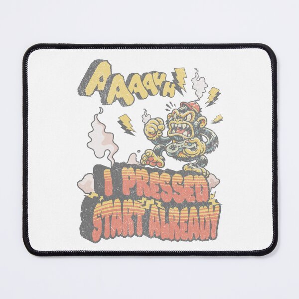 Item preview, Aaahhh I Pressed Start Already – Funny Gamer Rage Monkey designed and sold by Proto Lab Studio.
