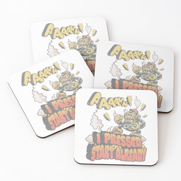 Item preview, Aaahhh I Pressed Start Already – Funny Gamer Rage Monkey designed and sold by Proto Lab Studio.