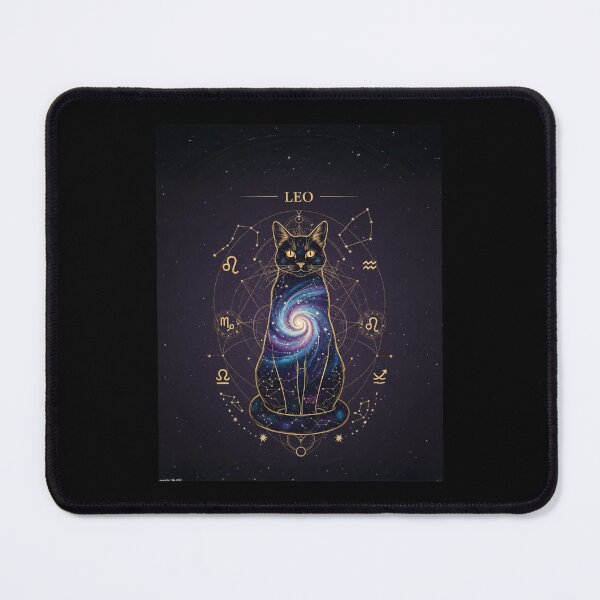 Item preview, Leo Zodiac Cat – Celestial Astrology Cat, Cosmic Galaxy Cat Illustration designed and sold by saphira-art.