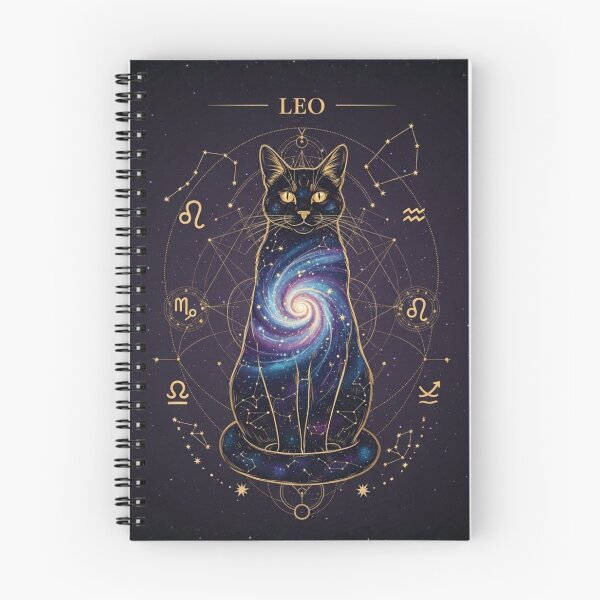 Item preview, Leo Zodiac Cat – Celestial Astrology Cat, Cosmic Galaxy Cat Illustration designed and sold by saphira-art.