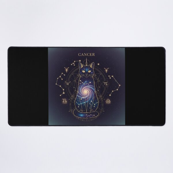 Item preview, Cancer Zodiac Cat – Celestial Astrology Cat, Cosmic Galaxy Cat Illustration designed and sold by saphira-art.