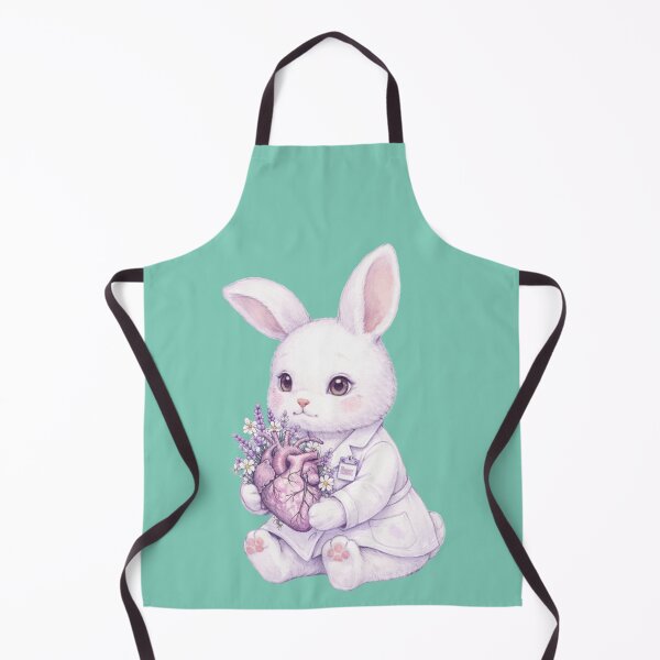 Item preview, Cardiology Bunny with Anatomical Heart – Cute Medical Illustration designed and sold by med-lavender-ee.