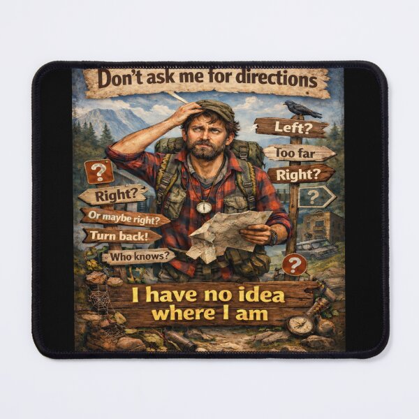 Item preview, Funny Lost Hiker Shirt – Don't Ask Me for Directions I Have No Idea Where I Am – Funny Camping Hiking Graphic Tee – Outdoor Humor Gift designed and sold by Kiziorq.