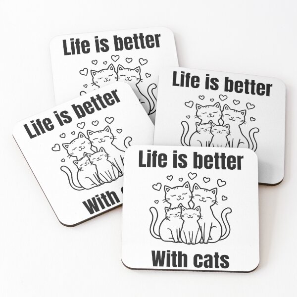 Item preview, Life is better with cats designed and sold by Jodelsky.