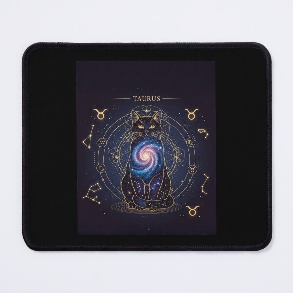 Item preview, Taurus Zodiac Cat – Celestial Astrology Cat, Cosmic Galaxy Cat Illustration designed and sold by saphira-art.