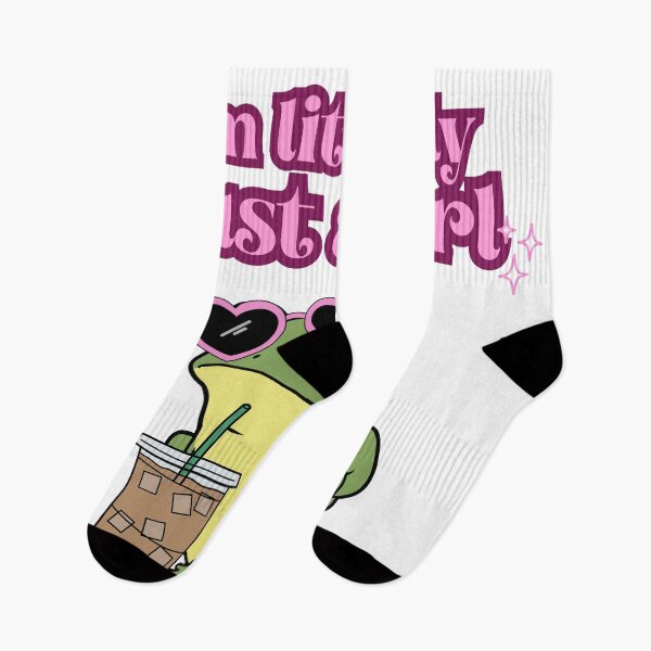 Item preview, I’m Literally Just a Girl Frog with Iced Coffee – Cute Funny Meme Frog designed and sold by SadGrrlsClub.