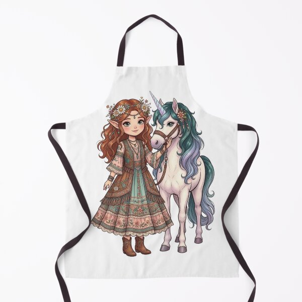 Item preview, An elf girl with a unicorn. designed and sold by PP&RAINBOW SHOP.
