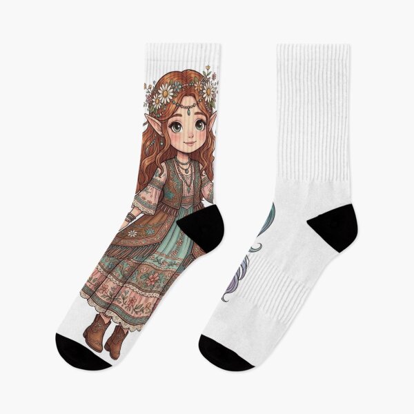Item preview, An elf girl with a unicorn. designed and sold by PP&RAINBOW SHOP.